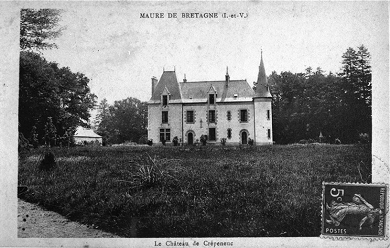 Le château sur une carte postale au début du 20e siècle : vue générale nord