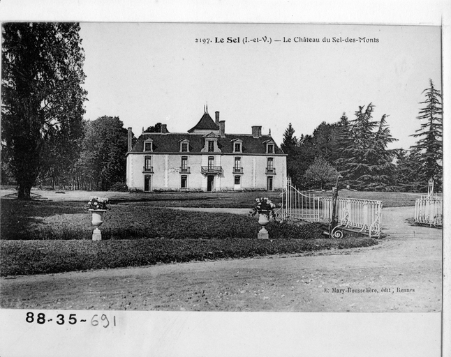 Fonds Lagrée - Carte postale ancienne. 2197 - Le Sel (I.-et-V.) - Le château de Sel-des-Monts.