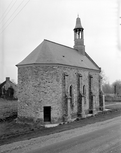 Elévation nord-est, chevet.