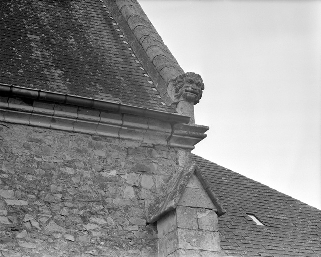 Elévation Ouest, pignon Sud, tête de lion : vue générale