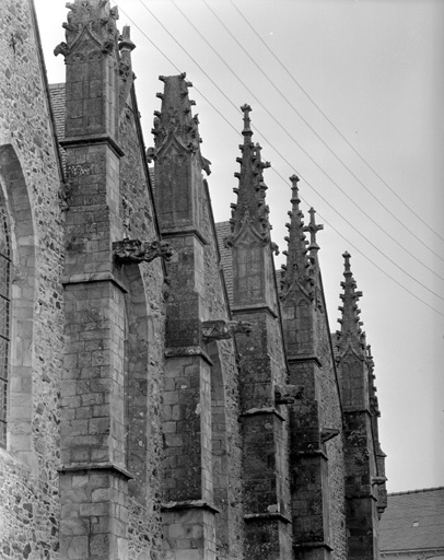 Elévation Sud, pinacle en enfilade : vue générale