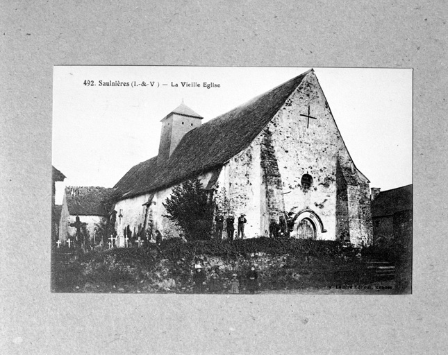 Ancienne église, élévation ouest : vue générale.