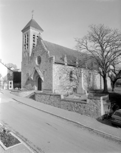 Elévation sud-est : vue générale ; La nouvelle église