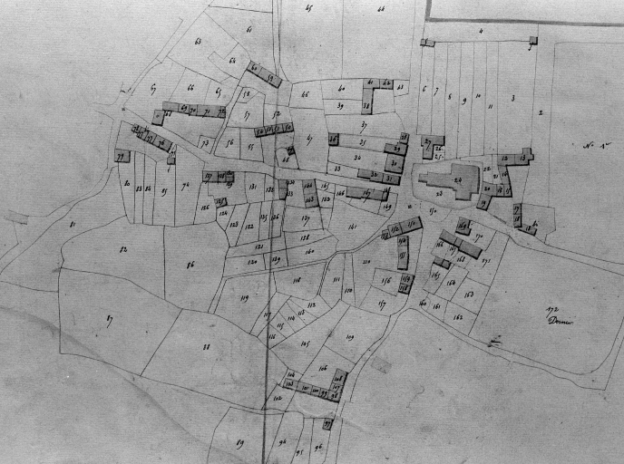 Cadastre ancien : feuille C1 : photo du bourg