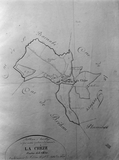 Cadastre ancien, vers 1830. Tableau d'assemblage