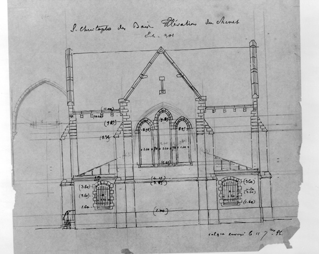 Elévation du chevet.