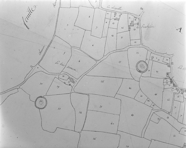 Cadastre de 1825, feuille B1.