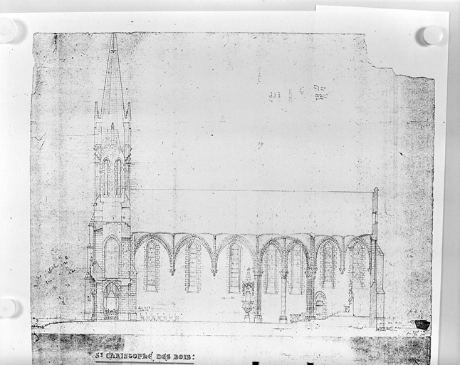 Plan au sol de l'église.