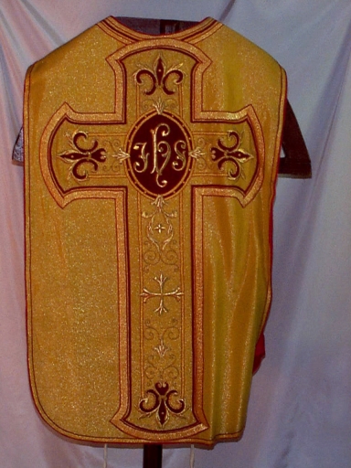 Dos de la chasuble : vue générale
