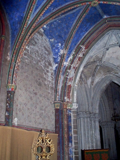 Peinture des voûtes et de la paroi nord : vue générale