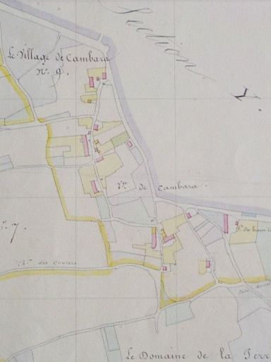 Haut Cambara(le) : le hameau des Cambaras sur le tableau d'assemblage du cadastre de 1830