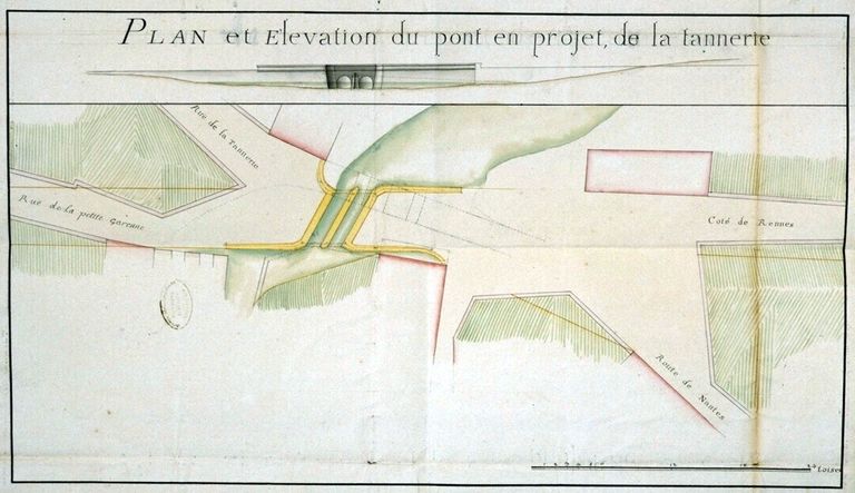 Fonds de l'Intendance. Plan et élévation du pont en projet de la Tannerie. Dessin : plan, élévation, 18e siècle. AD Ille-et-Vilaine C 704/14. ; Fonds de l'Intendance. Plan et élévation du pont en projet de la Tannerie. Dessin : plan, élévation, 18e siècle. AD Ille-et-Vilaine C 704/14. ; Fonds de l'Intendance. Plan et élévation du pont en projet de la Tannerie. Dessin : plan, élévation, 18e siècle. AD Ille-et-Vilaine C 704/14. ; Fonds de l'Intendance. Plan et élévation du pont en projet de la Tannerie. Dessin : plan, élévation, 18e siècle. AD Ille-et-Vilaine C 704/14. ; Fonds de l'Intendance. Plan et élévation du pont en projet de la Tannerie. Dessin : plan, élévation, 18e siècle. AD Ille-et-Vilaine C 704/13.