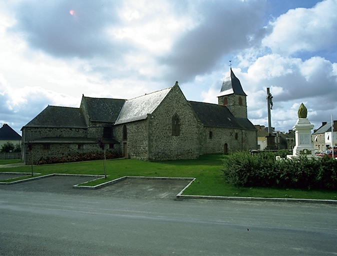 Vue générale nord-est ; Église paroissiale Notre-Dame, place de l'Eglise (Cherrueix) - Vue générale nord-est