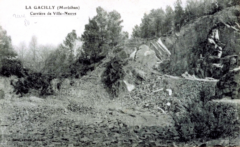 Les carrières de Villeneuve au début du siècle ; Les carrières de schiste de Villeneuve au début du siècle