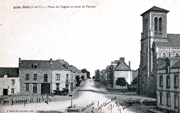 La partie est du bourg (rue Onffroy de la Rosière) au début du siècle