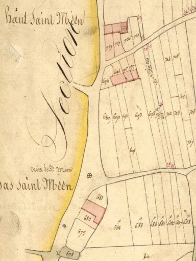 Le Haut Saint-Méen ; alignement sud ; Partie Est de Saint-Méen en 1831