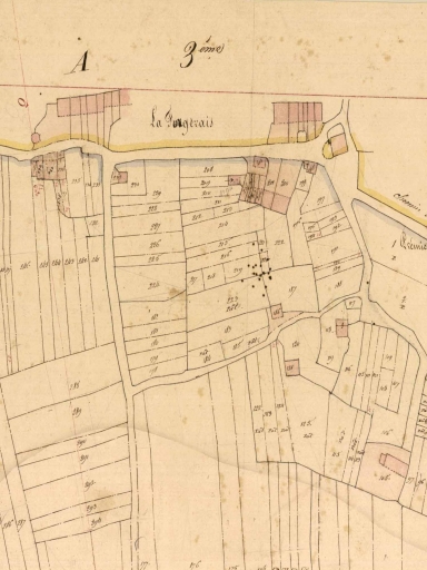 Extrait du cadastre de 1831 : la Forgerais