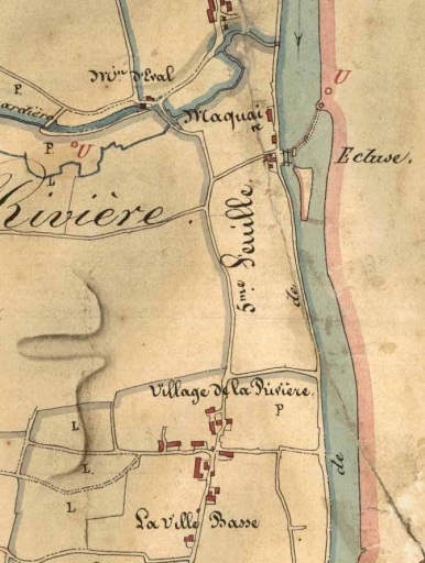 Le village sur le tableau d'assemblage du cadastre 'napoléonien' ; Le site sur le tableau d'assemblage du cadastre 'napoléonien' ; Le village sur le tableau d'assemblage du cadastre 'napoléonien'