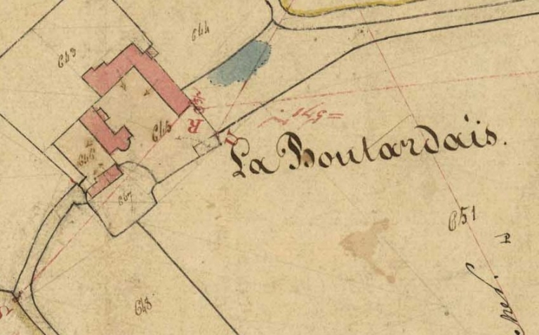 Le manoir et ses dépendances sur le cadastre de 1831