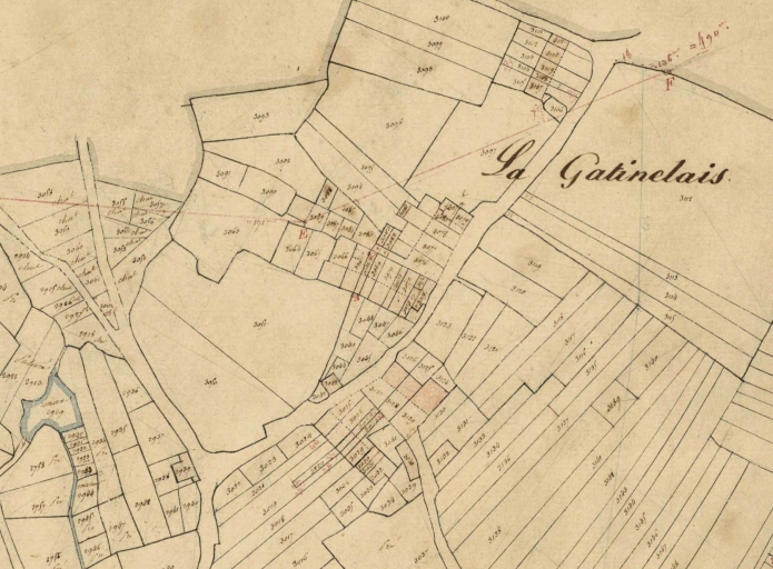 Le hameau sur le cadastre de 1831