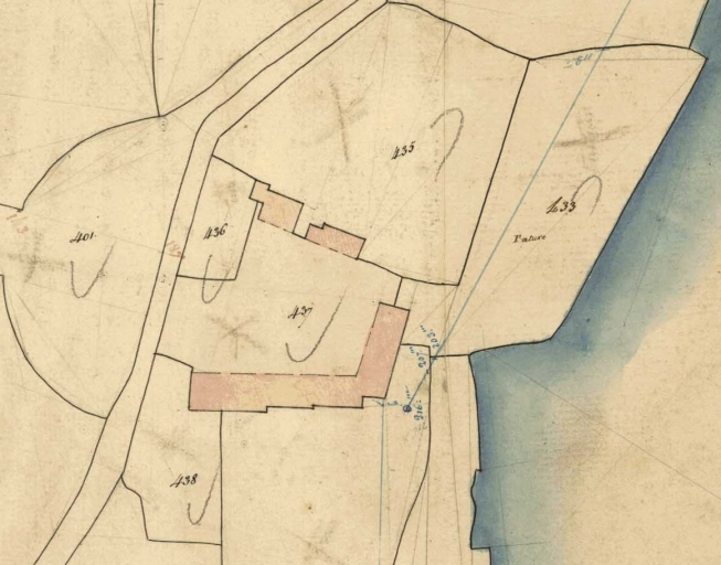 Le manoir sur le cadastre de 1831