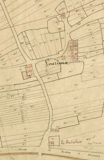 Le hameau sur le cadastre de 1831