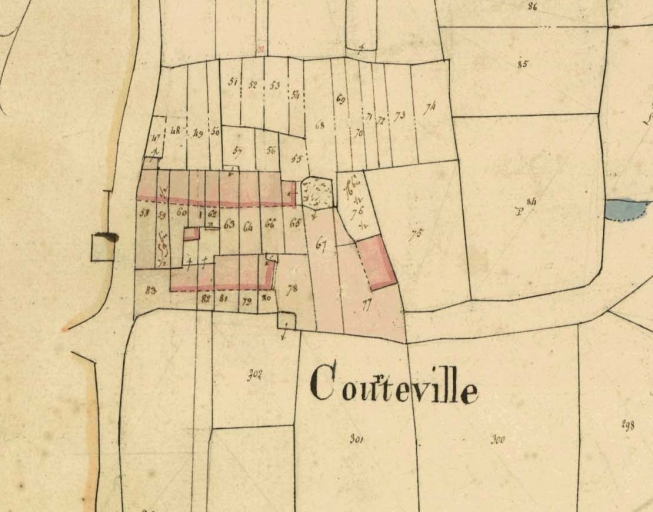 Le hameau sur le cadastre de 1831
