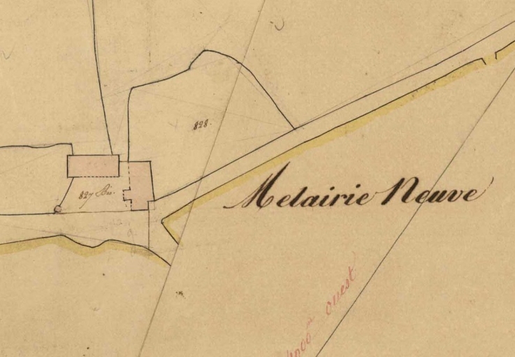 La ferme sur le cadastre de 1831