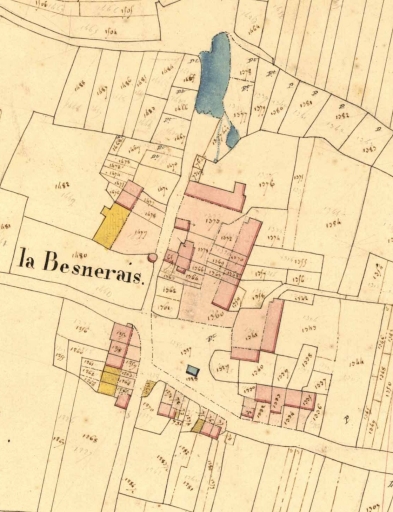 Le hameau sur le cadastre de 1831