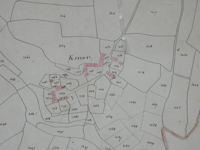 Extrait du cadastre ancien de 1828 (AD Morbihan, 3P) ; Extrait cadastral de 1828 (AD Morbihan, 3P)