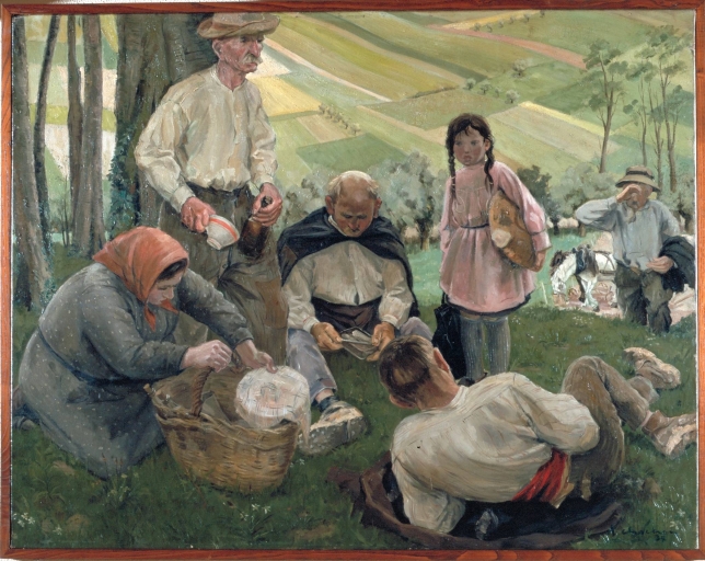 Tableau : Repas de paysans
