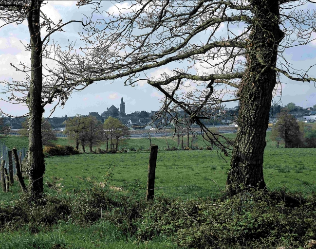 Le bourg de Liffré vu depuis la forêt domaniale de Rennes, au nord