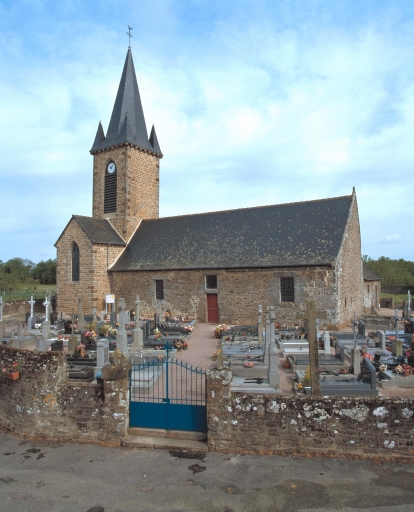 Cimetière et vue générale de l'église paroisiale