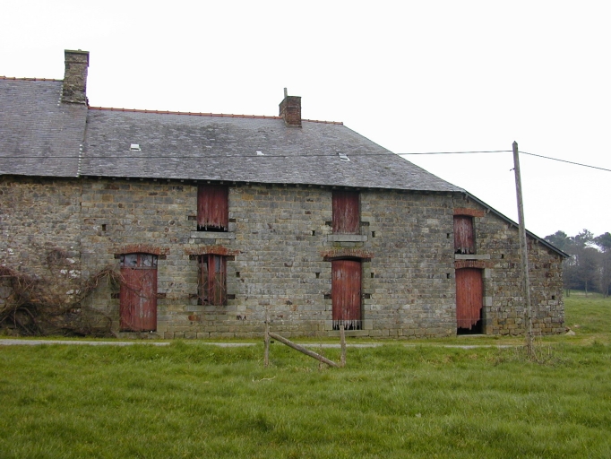 La Haute Galesnais : ferme, 4e quart 19e siècle ; Vue générale : la façade sud-ouest