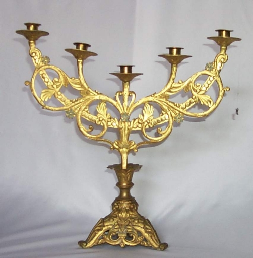 Paire de chandeliers d'église