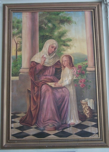 Tableau d'autel : Education de la Vierge