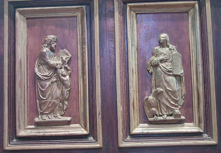Panneaux représentant saint Mathieu et saint Jean : vue générale