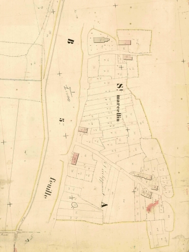 Extrait du cadastre de 1847 ; Extrait du cadastre de 1847