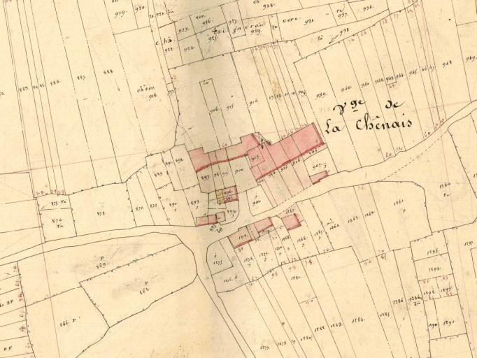 L'ouvrage parcelle 900 sur le cadastre de 1846 ; L'écart sur le cadastre de 1847