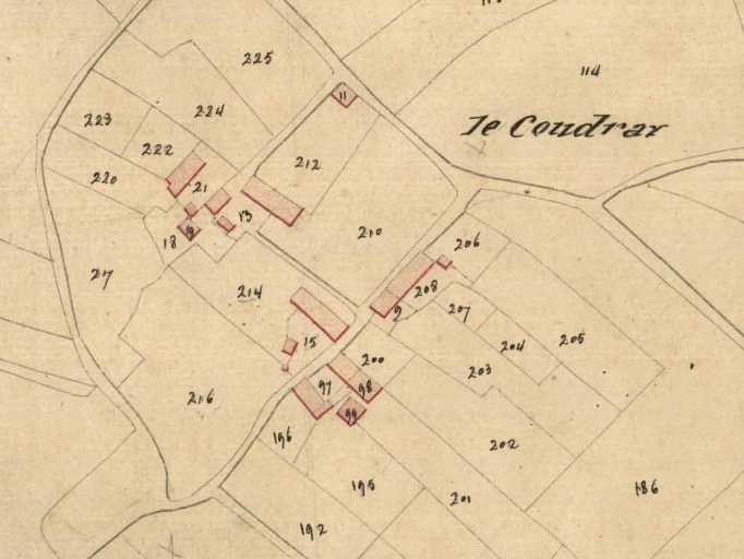 Cadastre vers 1825 ; Cadastre vers 1825 ; ouvrage parcelle 11