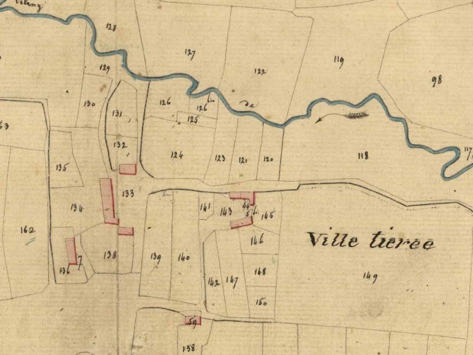 Cadastre vers 1825 ; Cadastre vers 1825 ; ouvrage parcelles 136-137
