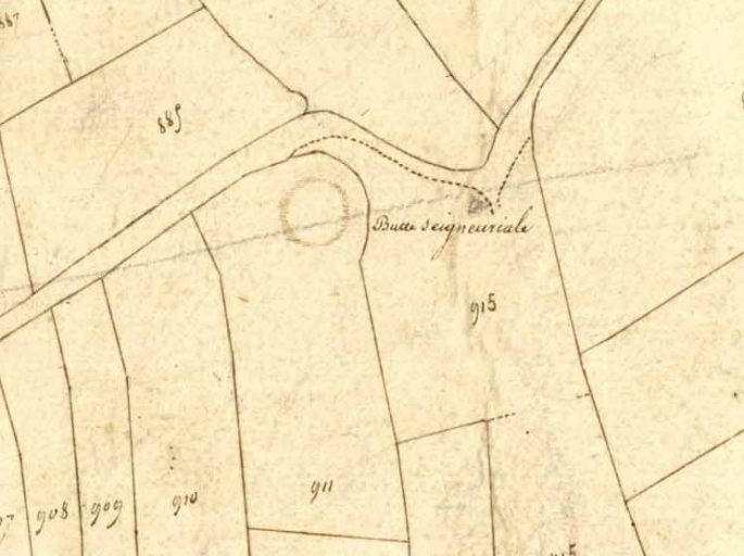 La motte sur le cadastre de 1826