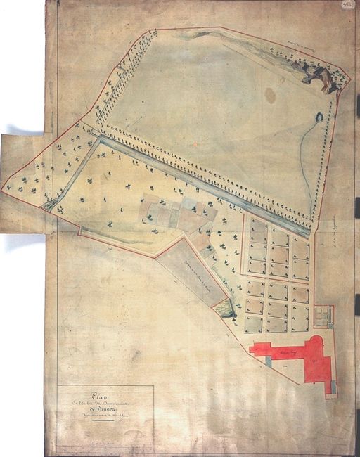 Plan de l'enclos des Dominicains, fin 18e siècle. AD Morbihan 1Fi 278.