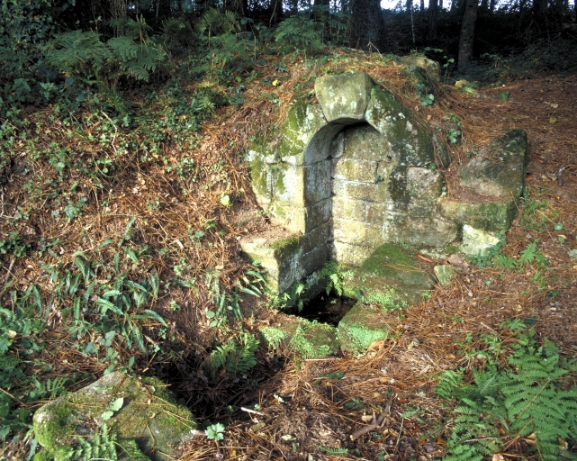 Fontaine, vue générale ; Lann Balvin (près de), fontaine-lavoir, vue générale