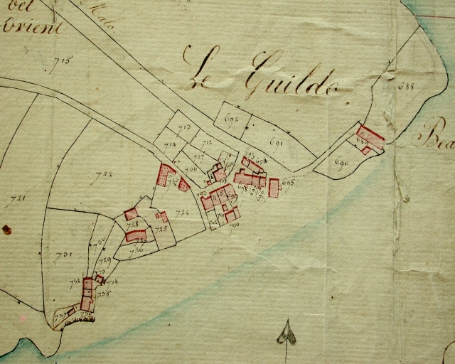 Extrait du plan cadastral de 1826 (AD 22).