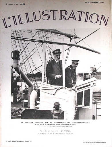 Figures célèbres du navire le Pourquoi-pas : le dr. Charcot et le cdt. Conniat (L'illustration 1936)