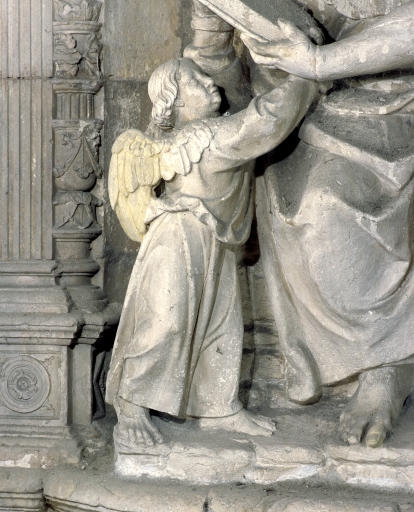 Statue de saint Matthieu, détail