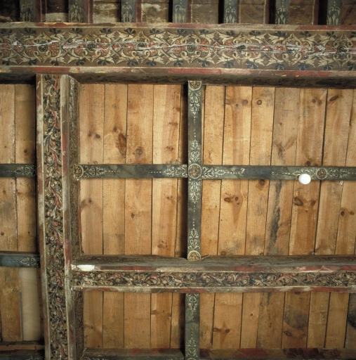 Partie sud, premier étage, pièce sud. Plafond