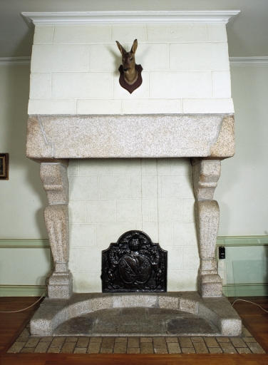 Partie nord, étage, pièce nord. Cheminée