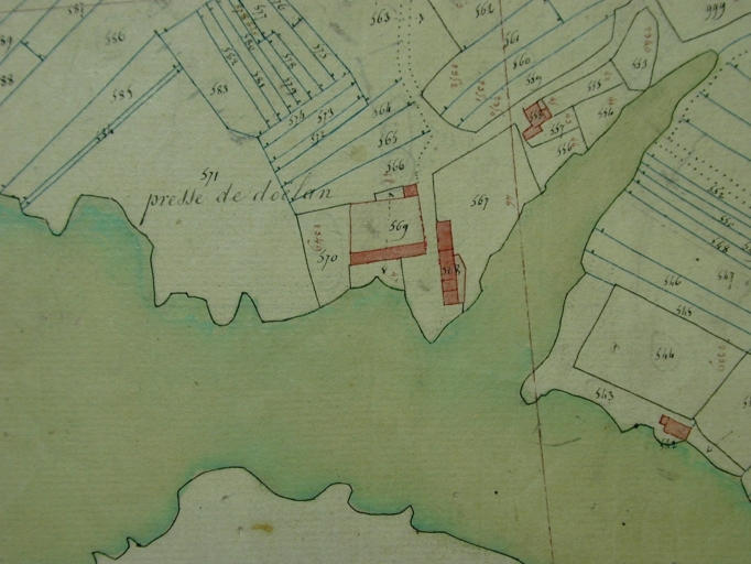 La presse de Doëlan. Extrait du cadastre de 1823, section F (A.D. Finistère, 3 P 101)
